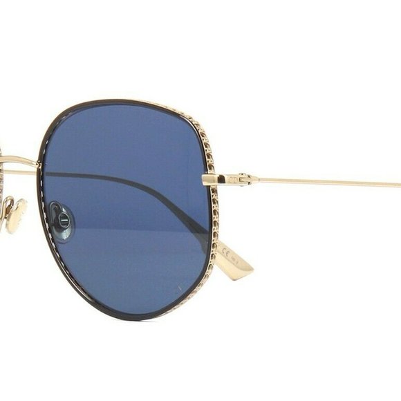 Christian Dior by Dior2 J5G A9 Gold/Blue (J5G/A9) Sunglasses - Picture 2 of 8
